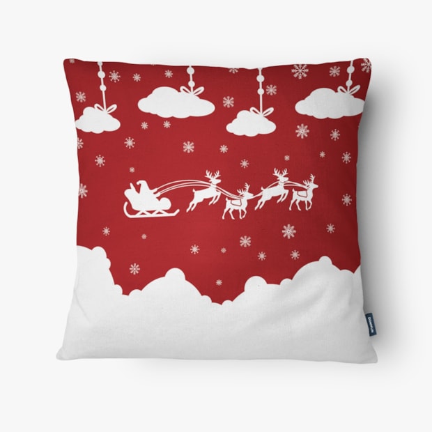 Kit 3 Peças Capa de Almofada Natal Minimal Aveludado com Zíper 43cm x 43cm
