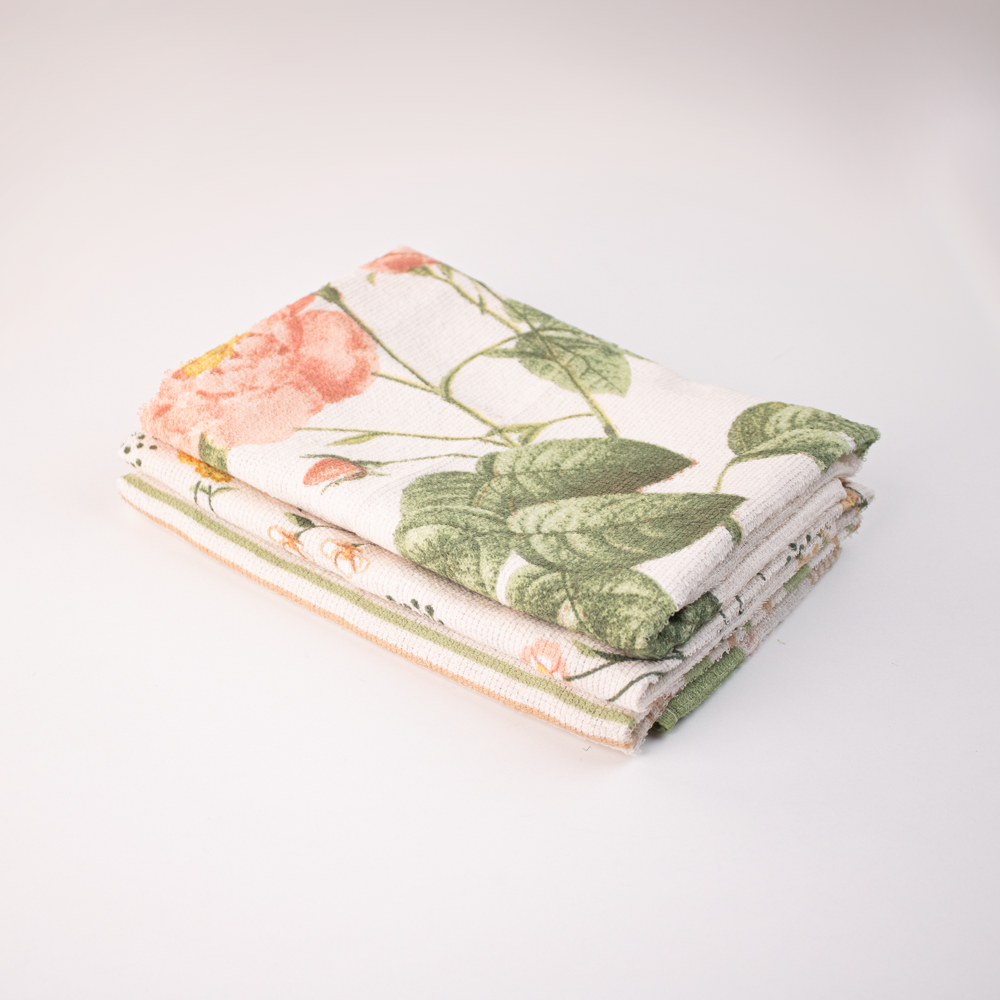 Kit 3 Peças Pano de Copa Dohler Florência 100% Algodão