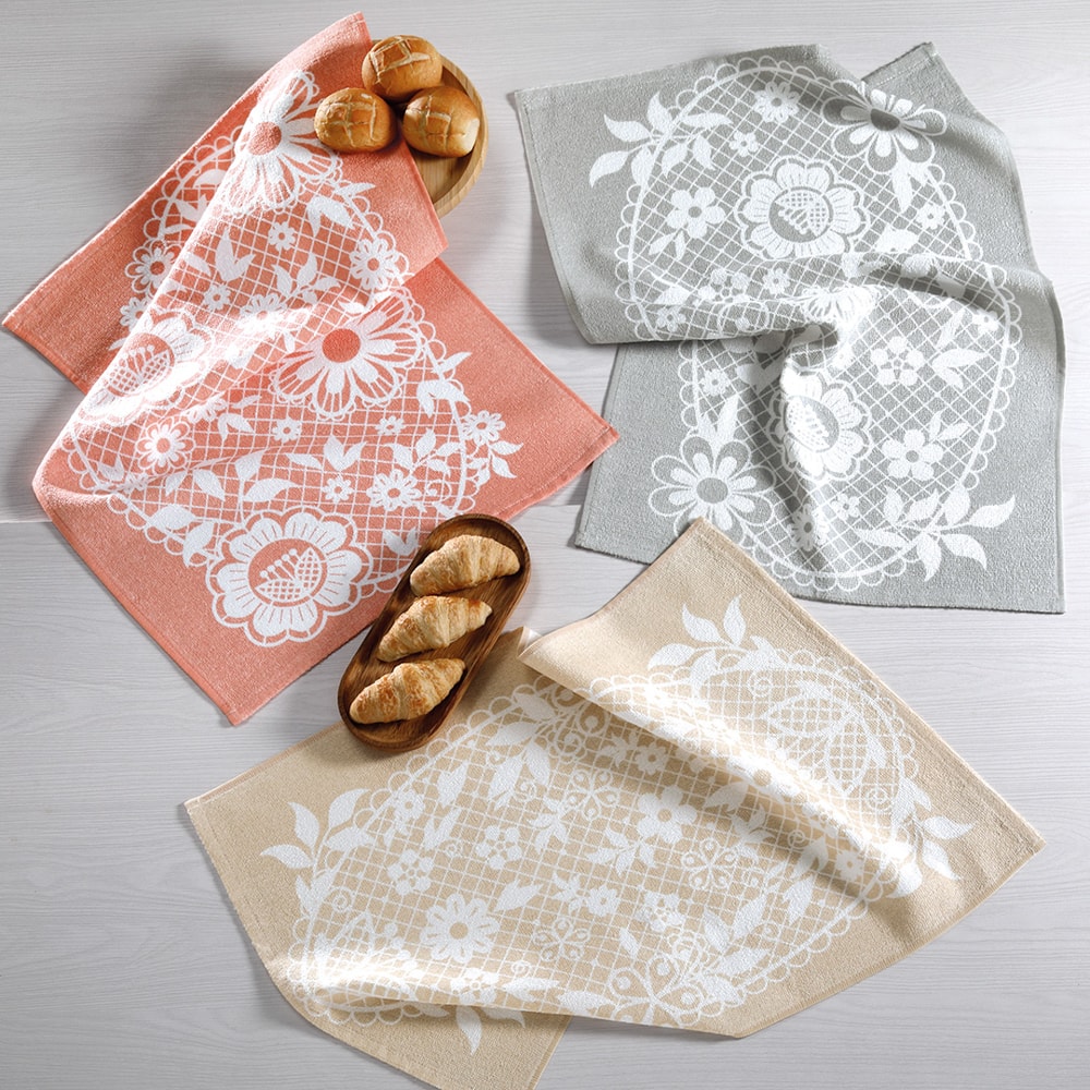 Kit 3 Peças Pano de Copa Dohler Graça 100% Algodão