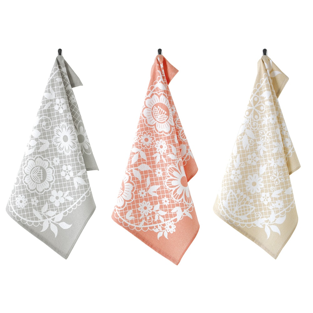 Kit 3 Peças Pano de Copa Dohler Graça 100% Algodão