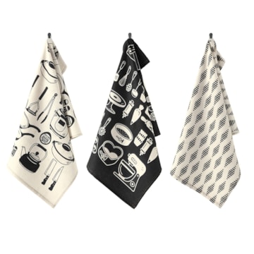 Kit 3 Peças Pano de Copa Dohler Menu 100% Algodão