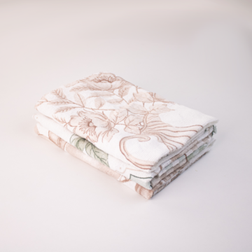 Kit 3 Peças Pano de Copa Dohler Outono Floral 100% Algodão