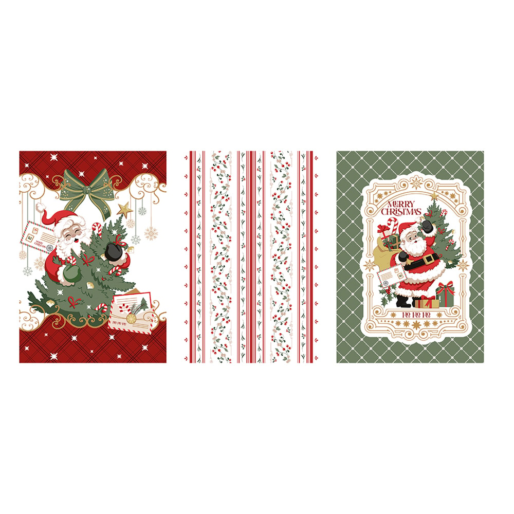 Kit 3 Peças Pano de Copa Felpudo Dohler Encontro de Natal 100% Algodão