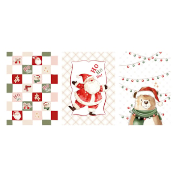 Kit 3 Peças Pano de Copa Felpudo Dohler Natal Divertido 100% Algodão