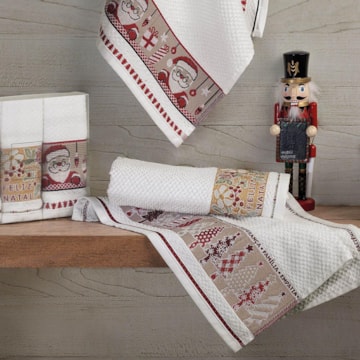 Kit 3 Peças Pano de Copa Karsten Festivo Natal