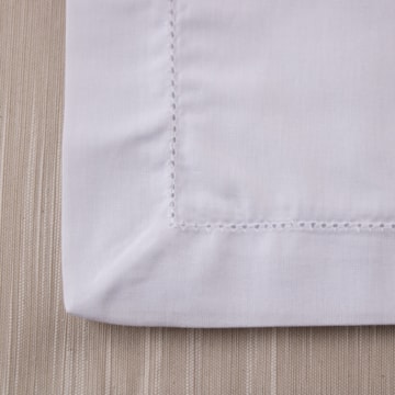 Kit 4 peças Guardanapo de Tecido À Jour Branco Percal 100% Algodão