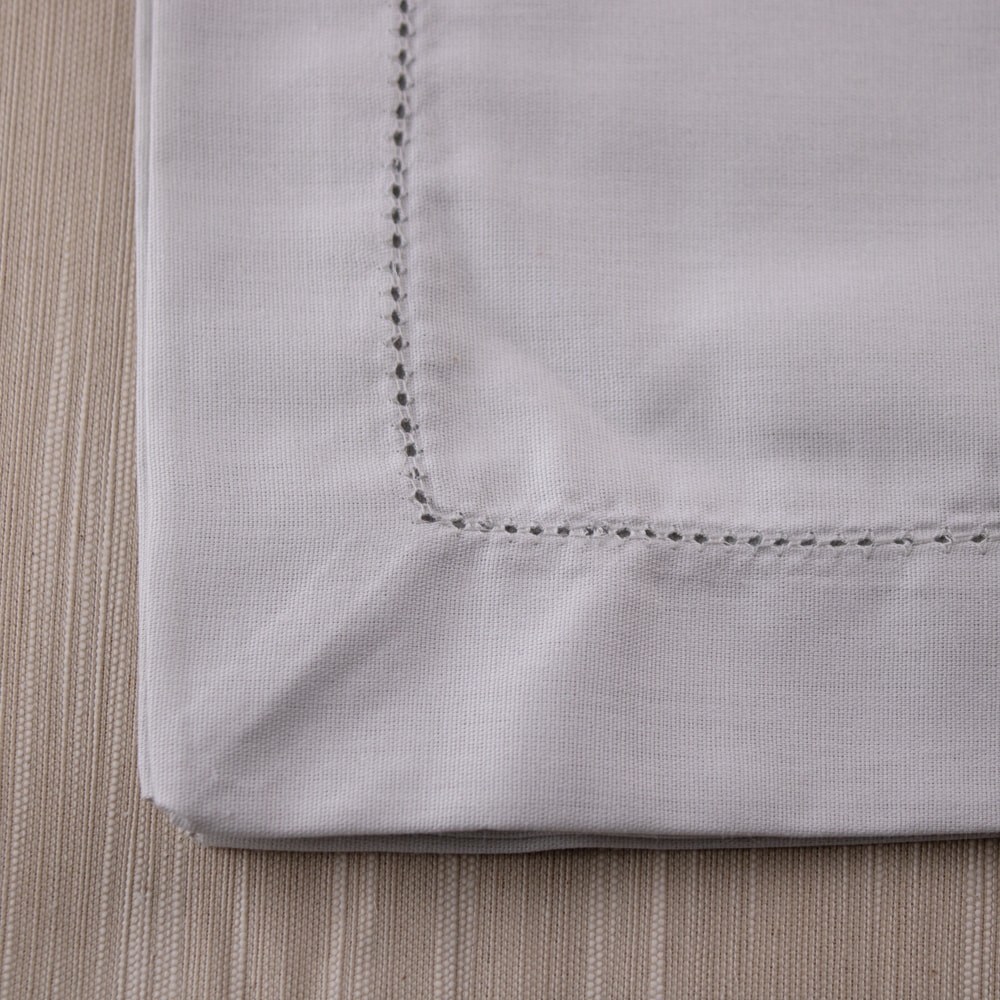 Kit 4 peças Guardanapo de Tecido À Jour Silver Percal 100% Algodão