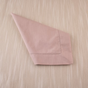 Kit 4 peças Guardanapo de Tecido Casa Argivai À Jour Rosé Percal 100% Algodão 40cm x 40cm