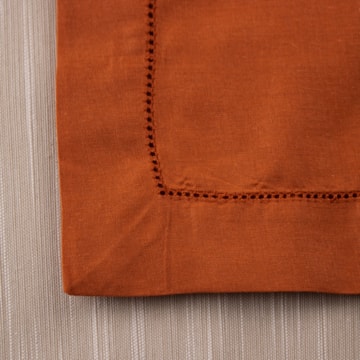 Kit 4 peças Guardanapo de Tecido Casa Argivai À Jour Terracota Percal 100% Algodão 40cm x 40cm