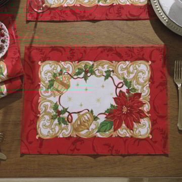 Kit 4 Peças Jogo Americano Dohler Athenas Harmonia de Natal