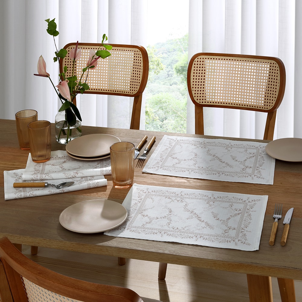 Kit 4 Peças Jogo Americano Dohler Clean Iris