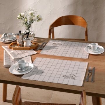 Kit 4 Peças Jogo Americano Dohler Clean Melina