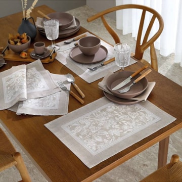 Kit 4 Peças Jogo Americano Dohler Clean Renova Estampado Digital Alana