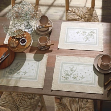 Kit 4 Peças Jogo Americano Dohler Clean Renova Estampado Digital Anita