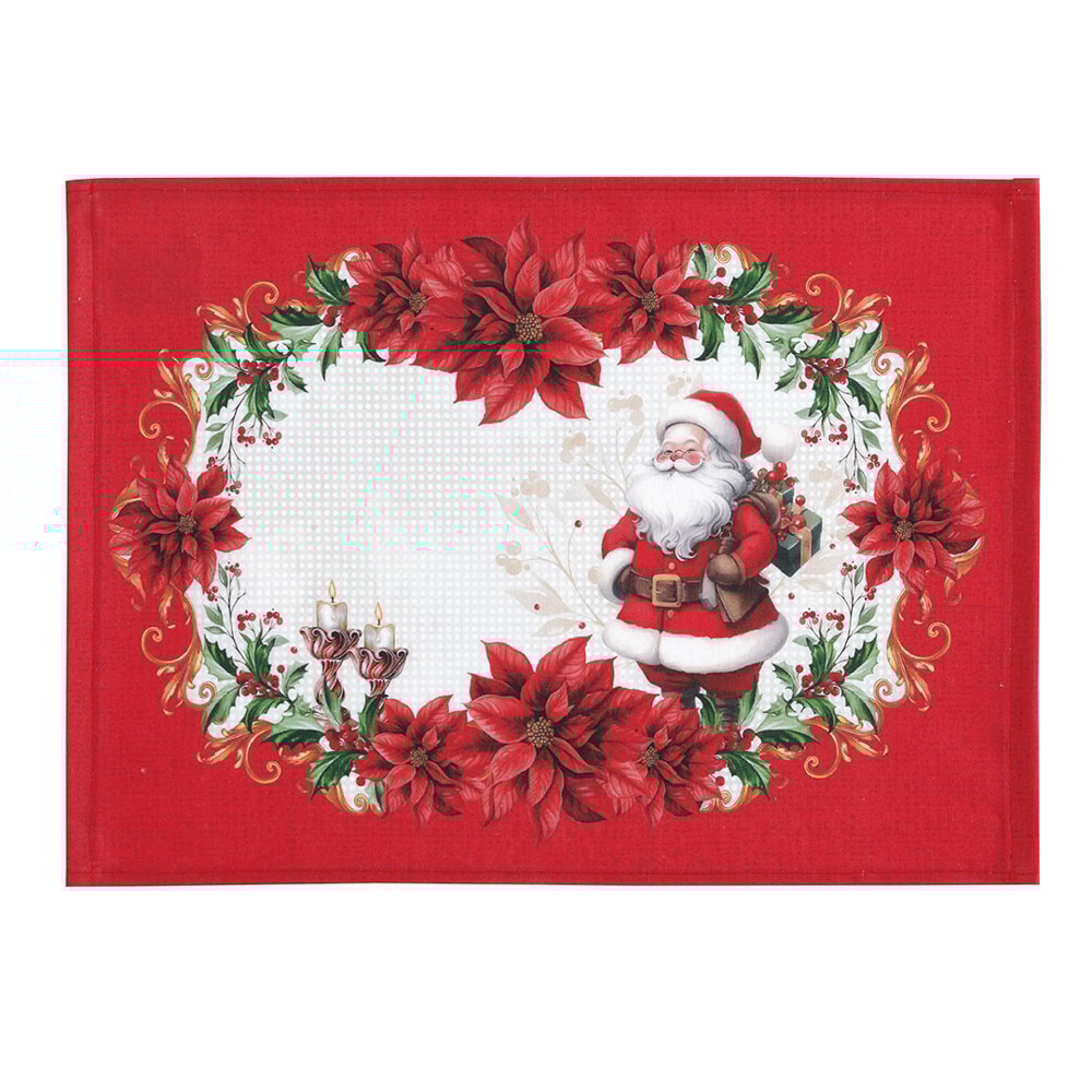 Kit 4 Peças Jogo Americano Dohler Clean Renova Estampado Digital Natal com Noel