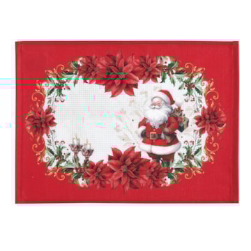 Kit 4 Peças Jogo Americano Dohler Clean Renova Estampado Digital Natal com Noel