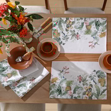 Kit 4 Peças Jogo Americano Dohler Clean Renova Estampado Digital Verena