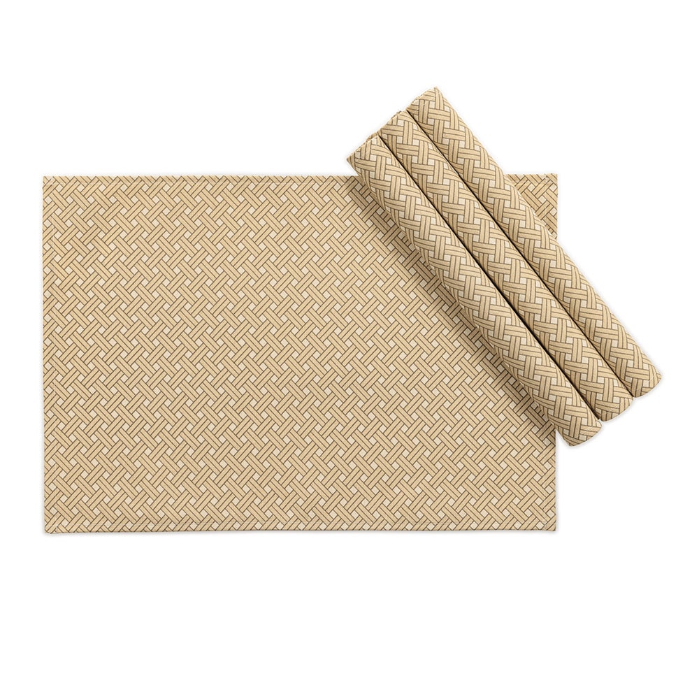 Kit 4 Peças Jogo Americano Impermeável Karsten Entrelaçado