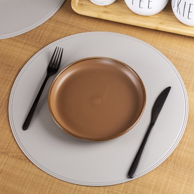 Kit 4 Peças Jogo Americano Redondo PVC Três Lagoas 38cm