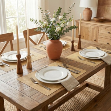 Kit 4 Peças Jogo Americano Santiago Trama 30cm x 45cm