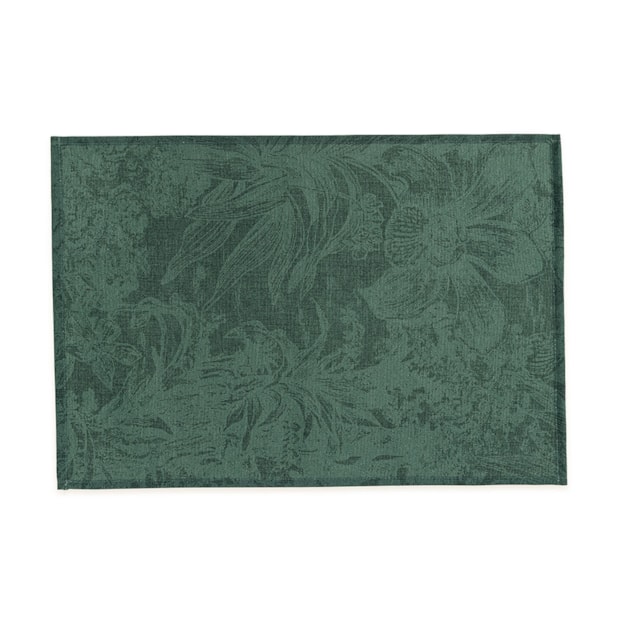 Kit 6 Peças Jogo Americano Impermeável Karsten Jacquard Verde
