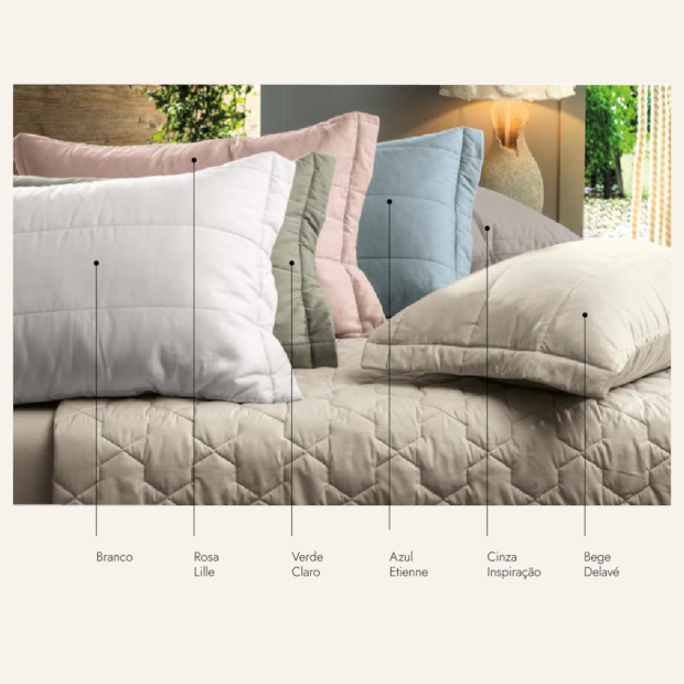 Kit Capa para Edredom Duvet Queen Altenburg Lux 100% Algodão Percal 200 Fios c/ Fronhas (3 Peças)