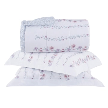 Kit Cobre-Leito Colcha Casal Buddemeyer Gran Percal Donna 100% Algodão 200 Fios (3 Peças)