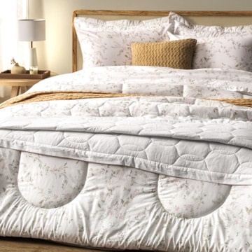 Kit Cobre-Leito Colcha Casal Karsten Natalie Dupla Face 100% Algodão 160 Fios C/ Porta Travesseiro (3 Peças)