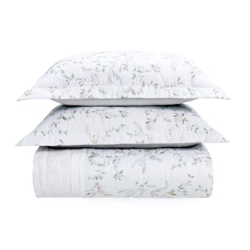 Kit Cobre-Leito Colcha Casal Karsten Natalie Dupla Face 100% Algodão 160 Fios C/ Porta Travesseiro (3 Peças)