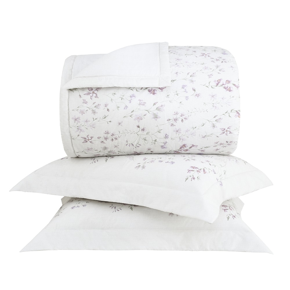 Kit Cobre-Leito Colcha King Size Buddemeyer Gran Percal Manila Dupla Face 100% Algodão 200 Fios (3 Peças)