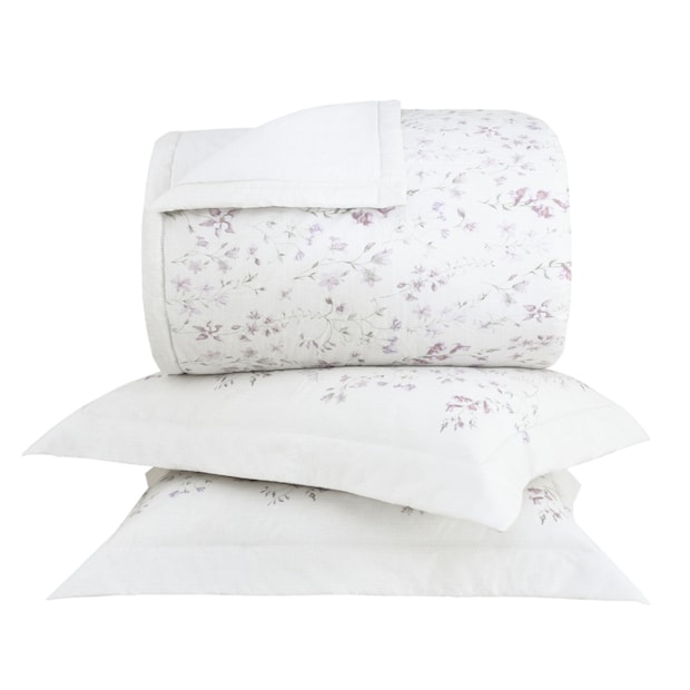 Kit Cobre-Leito Colcha King Size Buddemeyer Gran Percal Manila Dupla Face 100% Algodão 200 Fios (3 Peças)