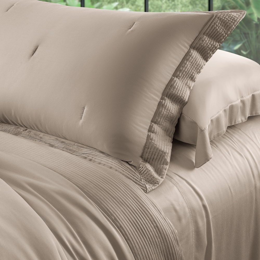 Kit Cobre-Leito Colcha King Size Kacyumara Bali 100% Bambu 400 Fios (3 Peças)