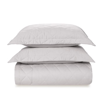 Kit Cobre-Leito Colcha King Size Karsten Bossa Dupla Face 100% Algodão Egípcio Cetim 300 Fios c/ Porta Travesseiro (3 Peças)