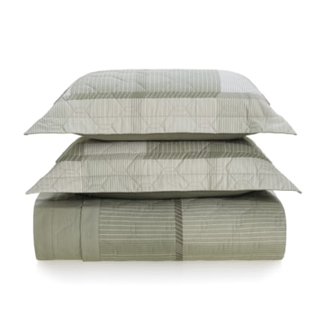 Kit Cobre-Leito Colcha King Size Karsten Miguel Dupla Face 100% Algodão Percal 200 Fios c/ Porta Travesseiro (3 Peças)