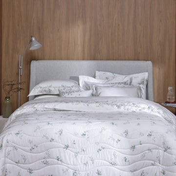 Kit Cobre-Leito Colcha King Size Trussardi Botticelli 100% Algodão Egípcio Cetim 300 Fios (3 Peças)