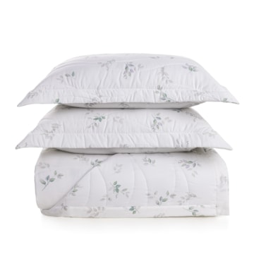 Kit Cobre-Leito Colcha King Size Trussardi Botticelli 100% Algodão Egípcio Cetim 300 Fios (3 Peças)