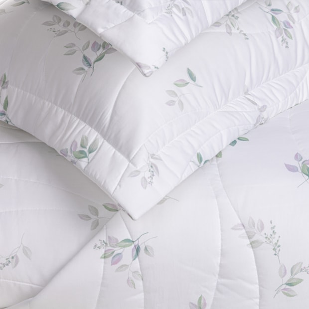 Kit Cobre-Leito Colcha King Size Trussardi Botticelli 100% Algodão Egípcio Cetim 300 Fios (3 Peças)