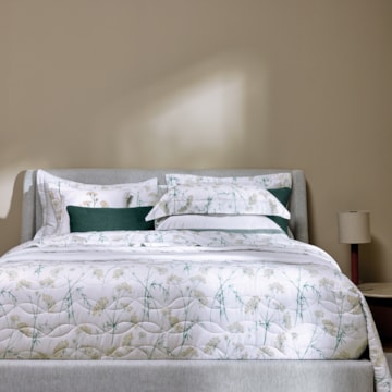 Kit Cobre-Leito Colcha King Size Trussardi Finocchio 100% Algodão Cetim 200 Fios (3 Peças)