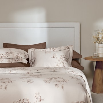Kit Cobre-Leito Colcha King Size Trussardi Ventaglio 100% Algodão Cetim 200 Fios (3 Peças)