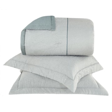 Kit Cobre-Leito Colcha Queen Buddemeyer Bud Vision Otto 100% Algodão Fio Penteado Cetim 270 Fios (3 Peças)