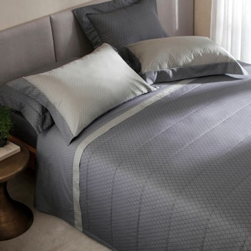 Kit Cobre-Leito Colcha Queen Buddemeyer Gran Percal Gavin 100% Algodão 200 Fios (3 Peças)