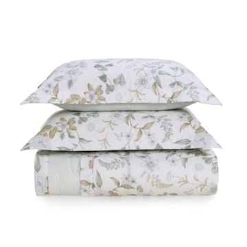 Kit Cobre-Leito Colcha Queen Karsten Adélia Dupla Face 100% Algodão Percal 200 Fios c/ Porta Travesseiro (3 Peças)