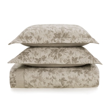 Kit Cobre-Leito Colcha Queen Karsten Blenda Dupla Face 100% Algodão Percal 200 Fios c/ Porta Travesseiro (3 Peças)