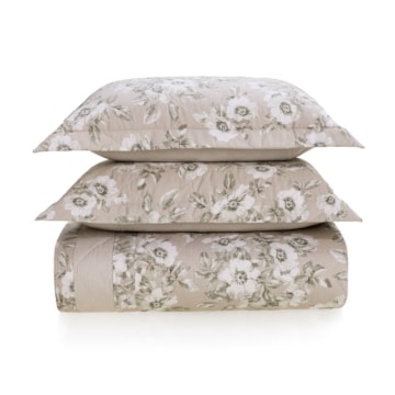 Kit Cobre-Leito Colcha Queen Karsten Paula Dupla Face 100% Algodão Egípcio Cetim 300 Fios c/ Porta Travesseiro (3 Peças)