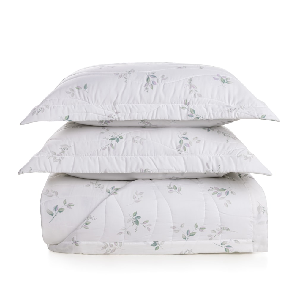 Kit Cobre-Leito Colcha Queen Trussardi Botticelli 100% Algodão Egípcio Cetim 300 Fios (3 Peças)