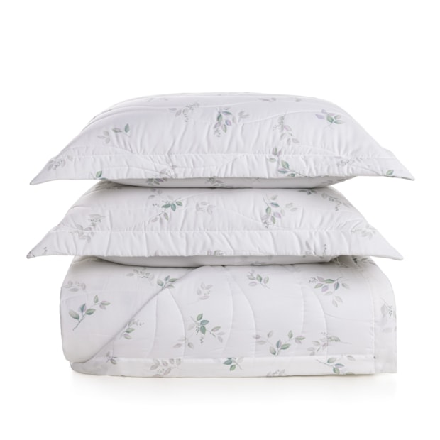 Kit Cobre-Leito Colcha Queen Trussardi Botticelli 100% Algodão Egípcio Cetim 300 Fios (3 Peças)