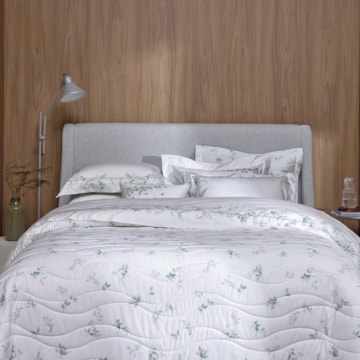 Kit Cobre-Leito Colcha Queen Trussardi Botticelli 100% Algodão Egípcio Cetim 300 Fios (3 Peças)