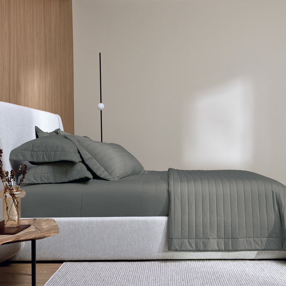 Kit Cobre-Leito Colcha Queen Trussardi Monteleone 100% Algodão Percal 200 Fios (3 Peças)