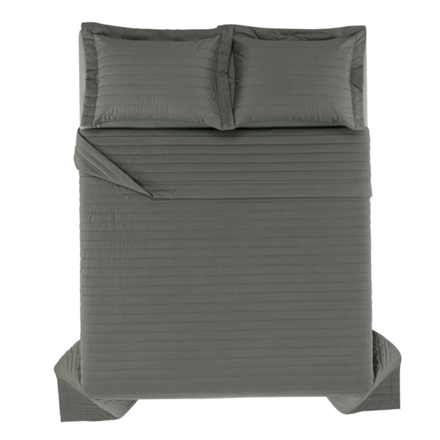 Kit Cobre-Leito Colcha Queen Trussardi Monteleone 100% Algodão Percal 200 Fios (3 Peças)
