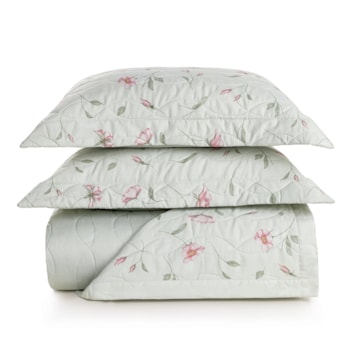 Kit Cobre-Leito Colcha Queen Trussardi Venus 100% Algodão Cetim 200 Fios (3 Peças)